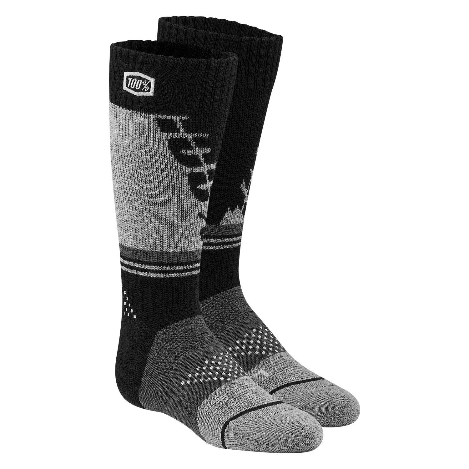 100%® 24107-057-18 - Torque Youth Socks (Large/X-Large, Black/Gray ...