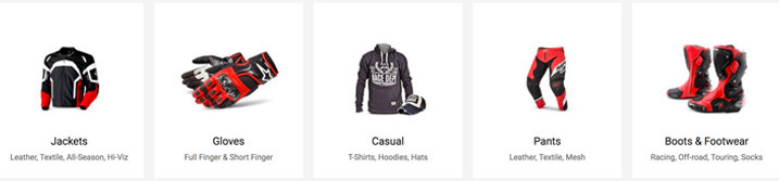 Powersports Riding Gear Variety