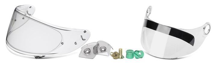 Dual-Pane Visors / Corner Pieces By Hinges / Hardware / Antiglare Inserts