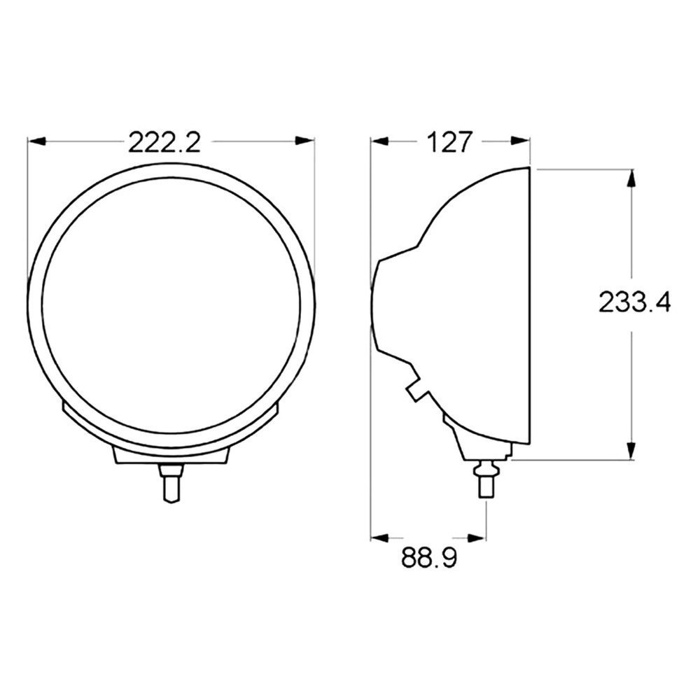 Hella® Rallye 4000Series ECE 8.7" 100W Round Chrome Housing Euro