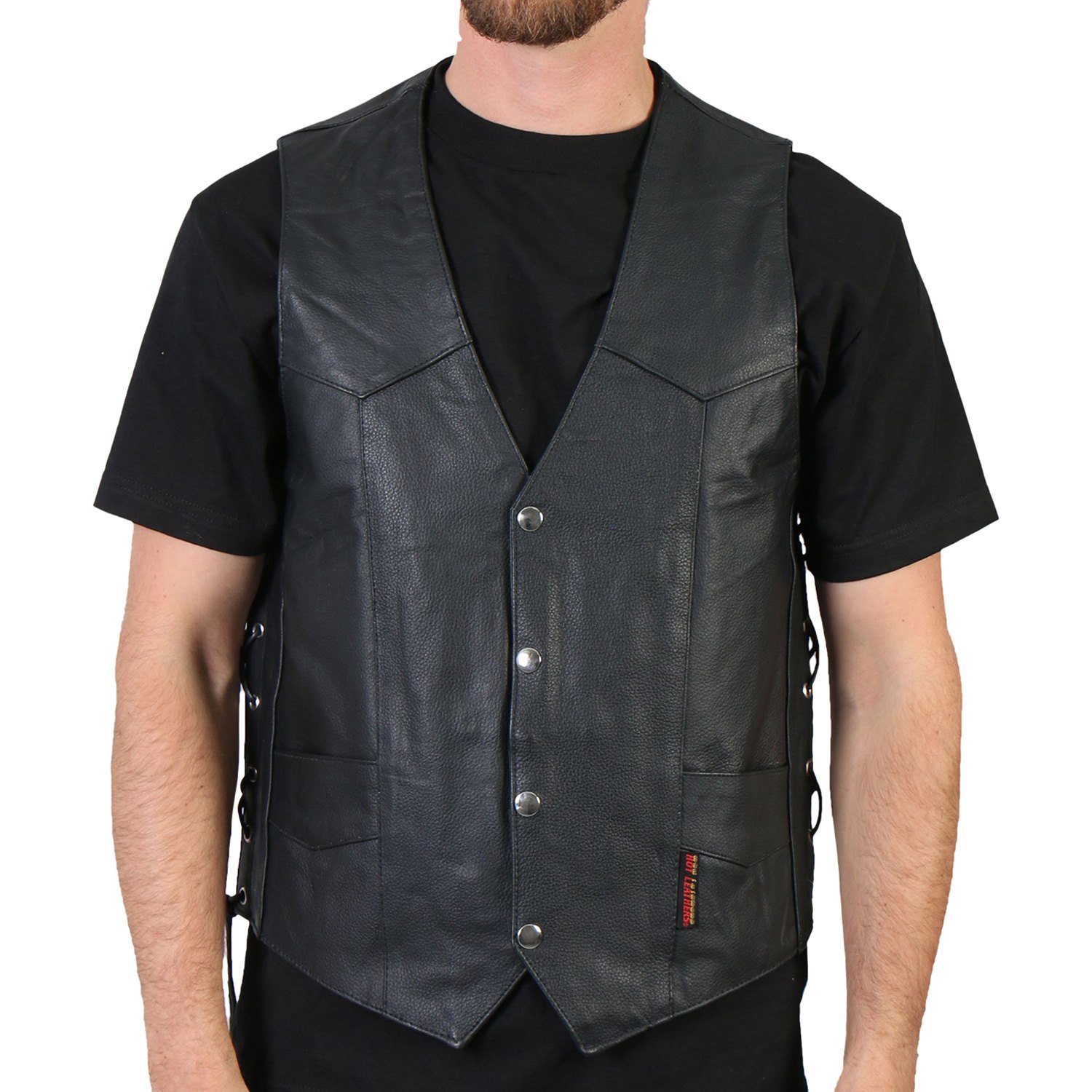 Hot Leathers® 10027 Concealed Carry Mens Leather Vest 2x Large