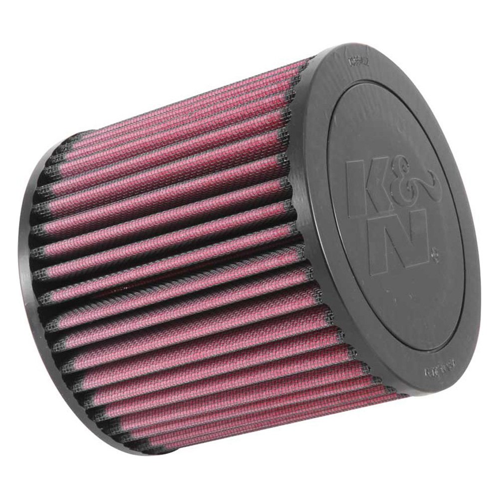 K&N® PL3214 Power Sport Round Straight Red Air Filter (2.5" F x 5.