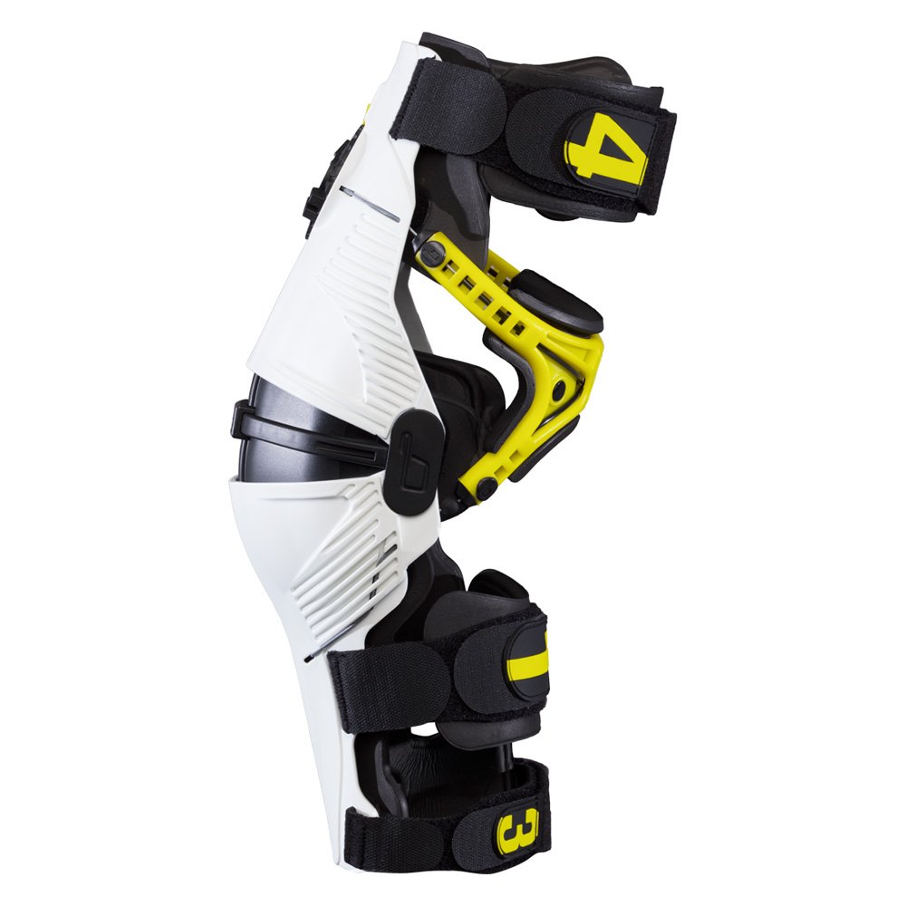 Mobius® 1010101 X8 Knee Braces (XSmall, White/Acid Yellow