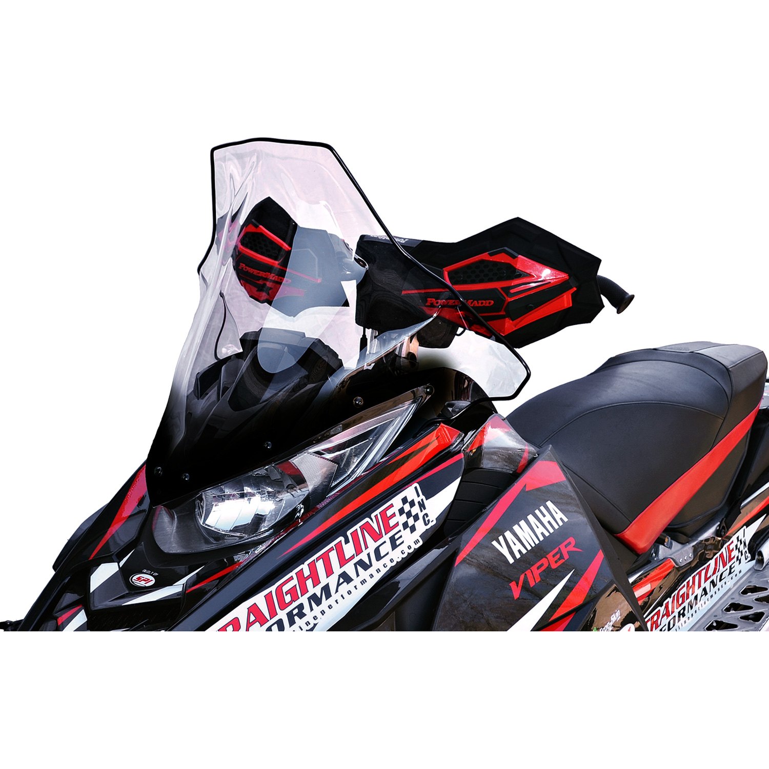 PowerMadd® 14540 Cobra™ Clear with Black Fade Tall Snowmobile