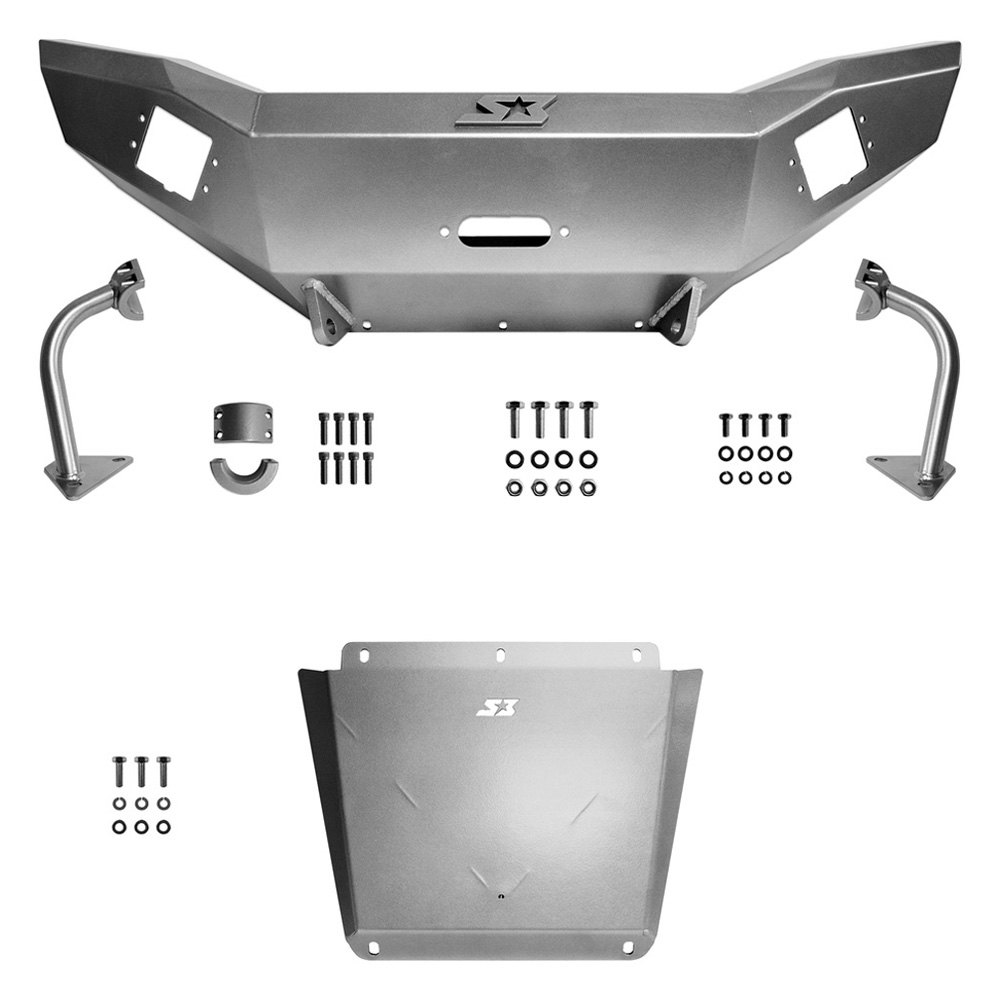 S3 Power Sports® S3149SIL Front Winch Bumper with Light Cutouts