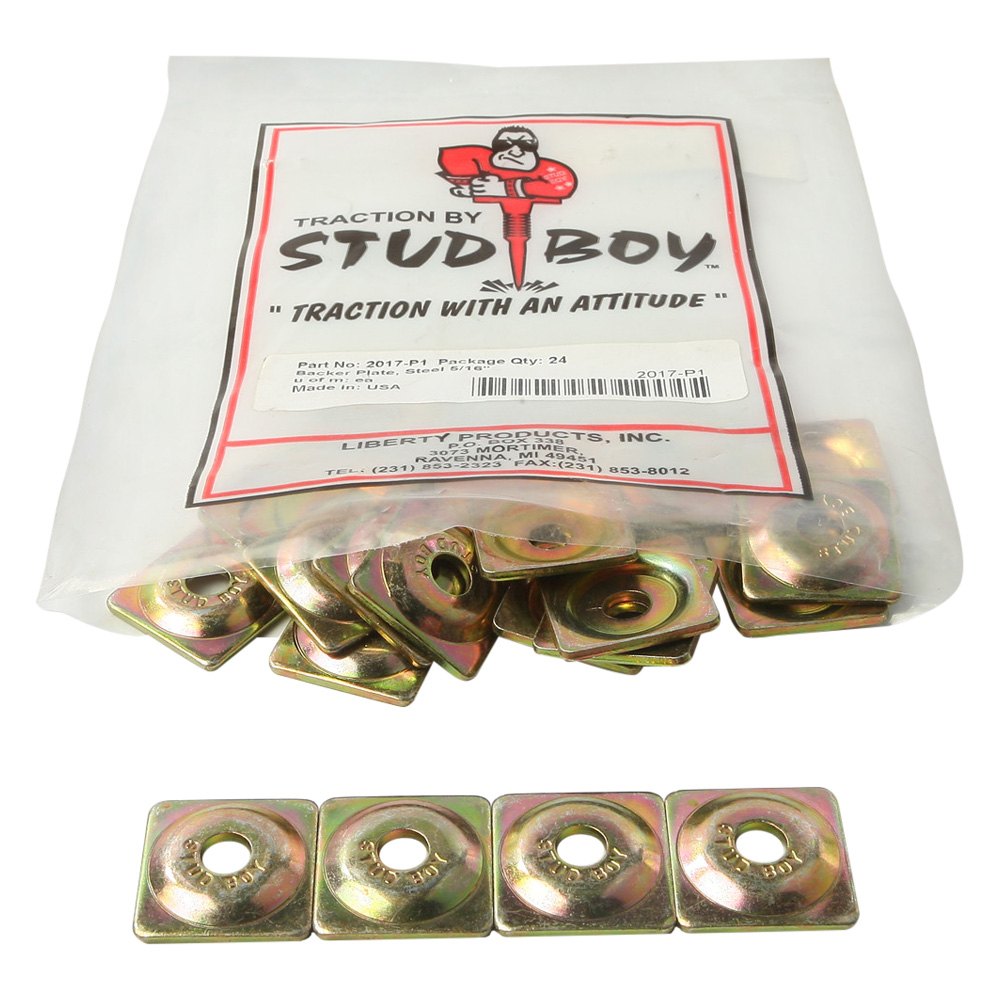 Stud Boy® 2017P1 Gold Square Stud Backer Plates