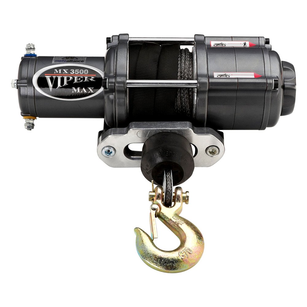 Viper Winches® MX3500_BK ATV/UTV Max 3,500 lbs Winch with 50' Black
