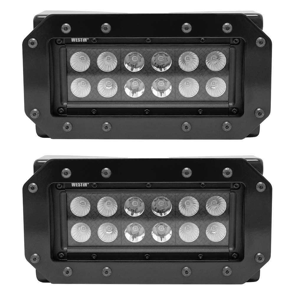 Westin® - Grille Guard Mounted HDX B-Force™ Dual Row Combo Beam LED ...