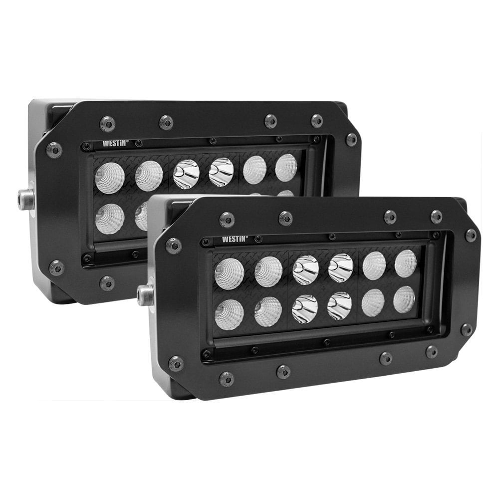 Westin® - Grille Guard Mounted HDX B-Force™ Dual Row Combo Beam LED ...