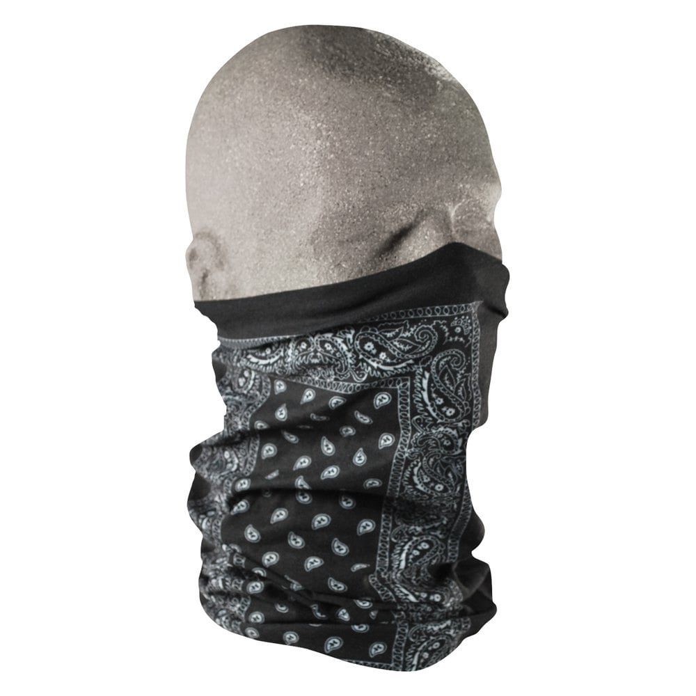 ZANheadgear® T101 - Polyester Black Paisley Neck Gaiter - POWERSPORTSiD.com